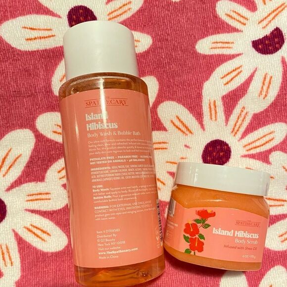 🛍️The Spathecary 2 in 1 Island Hibiscus 🌺 Body Wash& Body Scrub🔥 - Picture 3 of 9